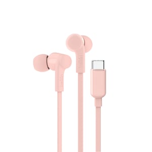 Belkin SoundForm Zestaw słuchawkowy Przewodowa Douszny Połączenia/muzyka USB Type-C Różowy