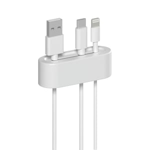 Hama 00020568 Desk Cable Organizer, White, 2-pack