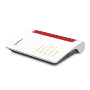 Box 7630 trådlös router med 2,5 Gigabit Ethernet och dubbla frekvensband (2,4 GHz/5 GHz) Vit, Röd