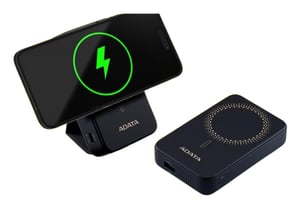 ADATA PR100-12BK powerbank, litiumpolymer (LiPo), 10 000 mAh, trådlös laddning, svart