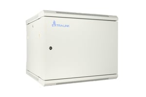 Extralink Szafa rack 12U 600x450 ASP Szara montowana na ścianie, drzwi blaszane pełne