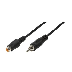 LogiLink RCA – RCA, 5 m langes Audiokabel, schwarz
