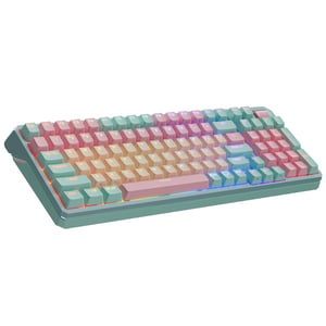 Cooler Master Peripherals MK770 tangentbord, universellt USB + RF trådlöst + Bluetooth, QWERTY, tyskt, turkos