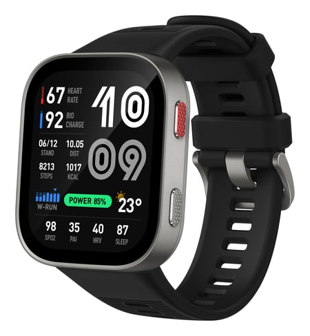 Amazfit Bip Max 5,26 cm (2.07") AMOLED Cyfrowy 432 x 514 px Ekran dotykowy Srebrny Wi-Fi GPS