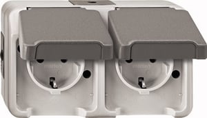 Merten MEG2321-8029 CEE 7/3 Electrical Outlet, Gray