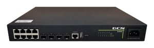 DCN S4600-12X-P-SI, hanterad L2 Gigabit Ethernet-nätverksswitch (10/100/1000) med PoE-stöd, svart