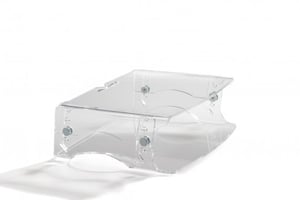 BakkerElkhuizen Q-riser 130 76,2 cm (30") Skrivbord, transparent