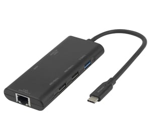 Deltaco USBC-HDMI31 USB Type-C Docking Station, Black