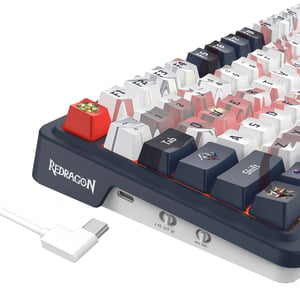 REDRAGON K686AK-RGB-PRO EISA klawiatura RF Bezprzewodowy + USB Granatowy (marynarski), Biały