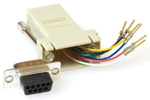 Microconnect SAD008 przejściówka do kabli RJ45 F DB9 F Beżowy
