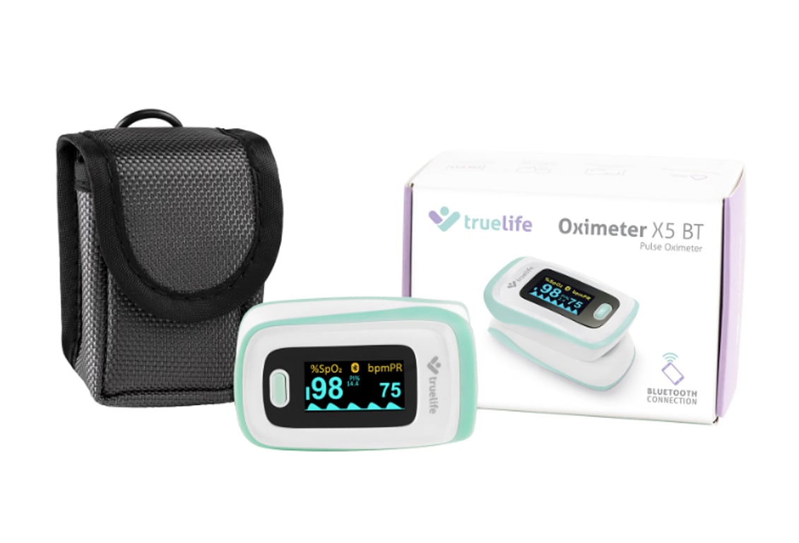 TrueLife Oximeter X5 BT pulsoksymetr Zielony, Biały