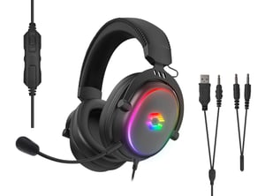 SPEEDLINK CONUX RGB Zestaw słuchawkowy Przewodowa Opaska na głowę Gaming USB Typu-A Czarny