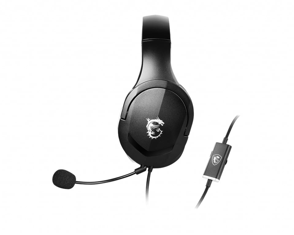 MSI Immerse GH20 Zestaw słuchawkowy Przewodowa Opaska na głowę Gaming Czarny