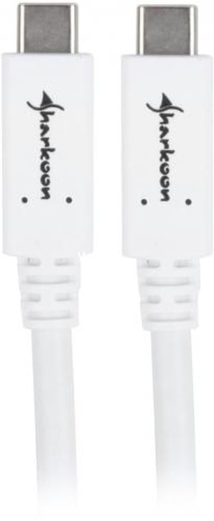 Sharkoon 4044951021178 kabel USB USB 3.2 Gen 1 (3.1 Gen 1) 0,5 m USB C Biały