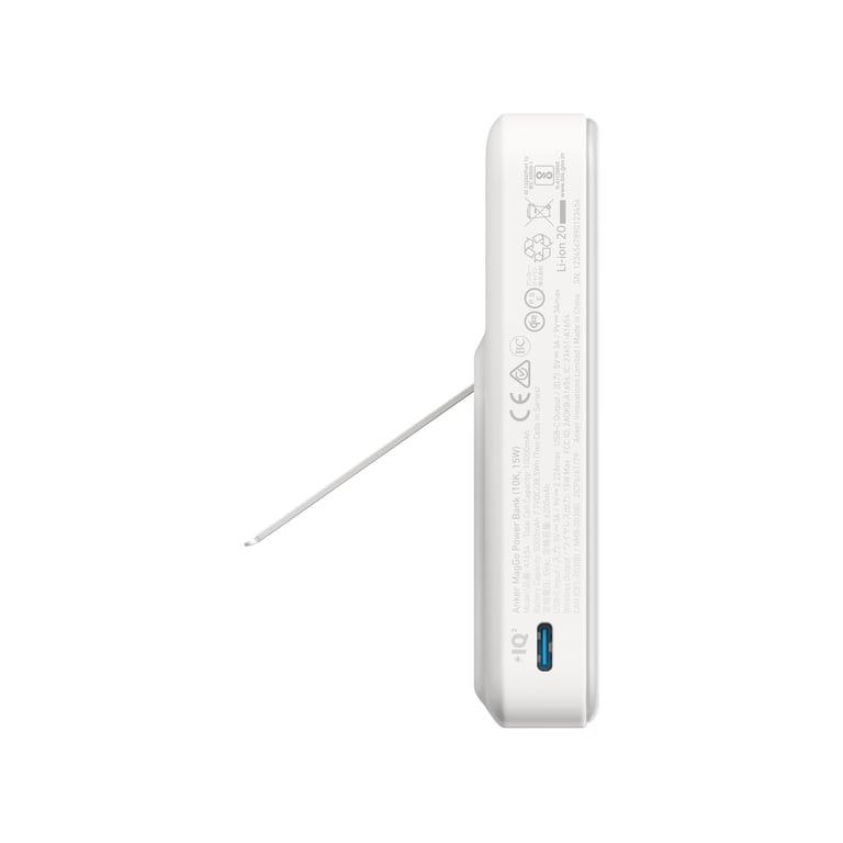 фото Зовнішній акумулятор (павербанк) Anker MagGo 10K 10000mAh 15W Qi2 White (A1654P21)