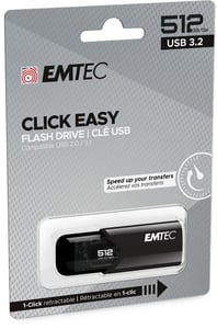 Emtec B110 Click Easy 3.2 USB-minne 512 GB USB Typ A 3.2 Gen 2 (3.1 Gen 2) Svart