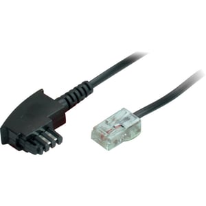 S/CONN maximum connectivity TAE-F/RJ-45, 2 m Przezroczysty, Czarny