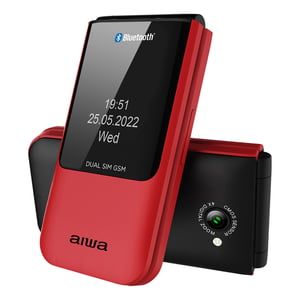 Aiwa FP-24RD Mobiltelefon 6,1 cm (2,4") 91,7 g Schwarz, Rot Funktionstelefon