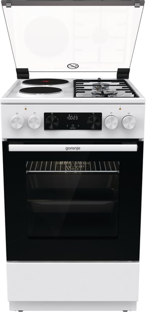 Gorenje GK5C61WF pierkarnik Kuchenka wolnostojąca Prąd elektryczny Kombi Srebrny