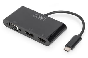 Digitus Adapter USB-C™ 3-in-1-Triple-Monitor-Adapter (HDMI, DP, VGA)