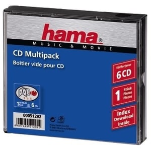 Hama CD-Multipack 6, 6 skivor, genomskinlig