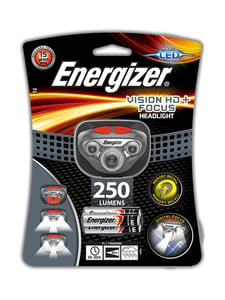 Energizer Vision HD+Focus Schwarz, Grau, Transparent LED-Stirnlampe