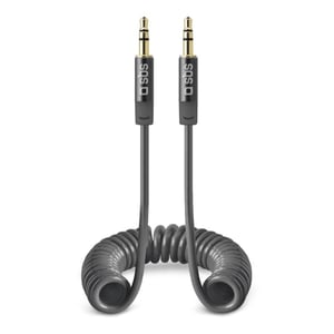 SBS TECABLE35SPIRDG Audiokabel 1,3 m, 3,5 mm, grau