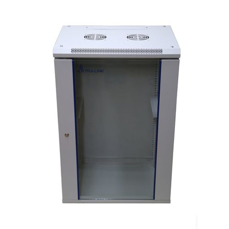 Extralink Szafa rack 15U 600x450 Szara montowana na ścianie