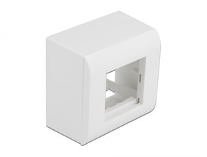 DeLOCK Easy 45 Wall-Mount Enclosure, 82 x 82 mm, White