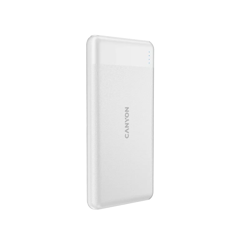фото Зовнішній акумулятор (павербанк) Canyon PB-109 10000mAh White (CNE-CPB1009W)