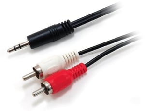 Equip 14709207 2.5 m Audio Cable, 3.5 mm to 2 x RCA, Black