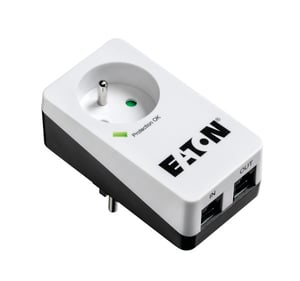 Eaton PB1TF ochrona przeciwprzepięciowa Czarny, Biały 1 x gniazdo sieciowe 220 - 250 V