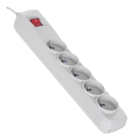 Activejet szara listwa przeciwprzepięciowa z przewodem ACJ COMBO 5G/5M/BEZP. AUT/S