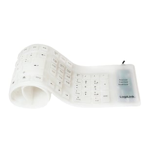 LogiLink ID0018A universellt USB-tangentbord QWERTZ, tyskt, vitt