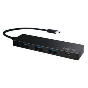 LogiLink UA0311 USB 3.2 Gen 1 (3.1 Gen 1) Type-C-Hubs und -Konzentratoren, 5000 Mbit/s, schwarz