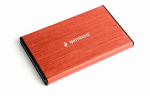 Gembird EE2-U3S-3-R Hard Drive Enclosure, Gray, 2.5"