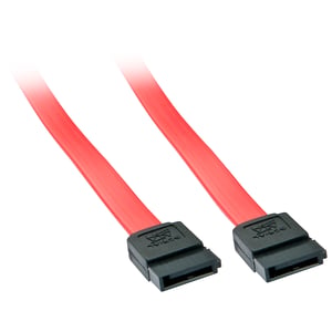 Lindy 33324 SATA Cable, 0.5 m, Black, Red