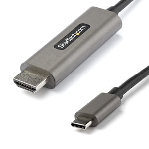 StarTech CDP2HDMM2MH 2 m HDMI Type A (Standard) to USB Type-C Cable Adapter, Black, Silver