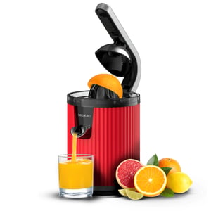 Cecotec Xqueeze RetroJuice 600 Sokowirówka wolnoobrotowa 600 W Czarny, Czerwony, Stal nierdzewna