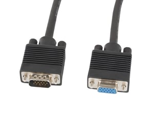 Lanberg CA-VGAC-10CC-0018-B+ VGA-kabel 1,8 m VGA (D-Sub) Svart