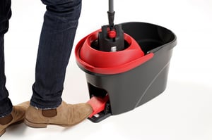Vileda Ultramat Turbo XL mop Suchy i Mokry Mikrofibra Czarny, Czerwony