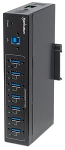 Manhattan 164405 USB 3.2 Gen 1 (3.1 Gen 1) Type-B-hubbar och koncentratorer, 5000 Mbit/s, svart
