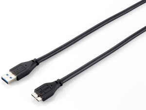 Equip 128397 USB-kabel USB 3.2 Gen 1 (3.1 Gen 1) 1,8 m USB A – Micro-USB B Svart