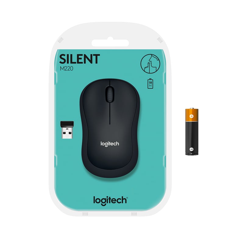 Logitech M220 Silent myszka Biuro Oburęczny RF Wireless Optyczny 1000 DPI