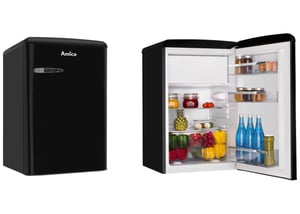 Amica KS15614S Kühl-Gefrierkombination, freistehend, 108 l, schwarz
