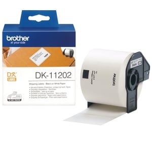 Brother DK-11202 Label Ribbons: Black on White