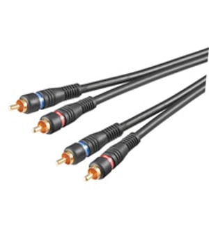 Goobay AVK 132-150 1.5m kabel audio 1,5 m 2 x RCA Czarny