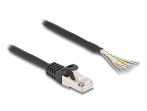 DeLOCK Kabel RJ50 męski na otwarte końcówki S/FTP 3 m czarny