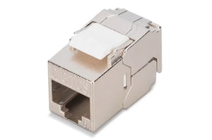Digitus Kompakt CAT 6A-keystone-modul, skärmad, verktygsfri monteringsanslutning