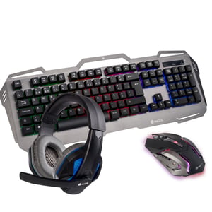 NGS GBX-1500 klawiatura Dołączona myszka Gaming Czarny, Szary